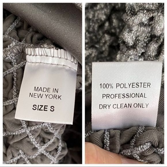 Petersyn X Revolve Mini Dress Benson Win Dress Metallic Velvet Silver S - Picture 13 of 16